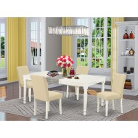 Dining Room Set Linen White, Doab5-Lwh-02