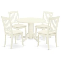 Dining Room Set Linen White, Shda5-Whi-C