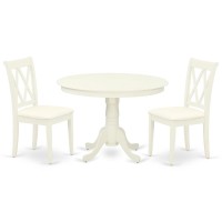 Dining Room Set Linen White, Hlcl3-Lwh-C