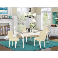 Dining Room Set Linen White, Doab5-Lwh-64