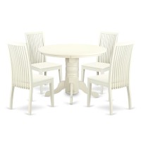 Dining Room Set Linen White, Ship5-Lwh-W