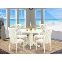 Dining Room Set Linen White, Ship5-Lwh-W