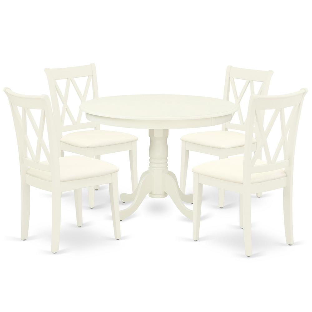 Dining Room Set Linen White, Hlcl5-Lwh-C