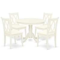 Dining Room Set Linen White, Hlcl5-Lwh-C