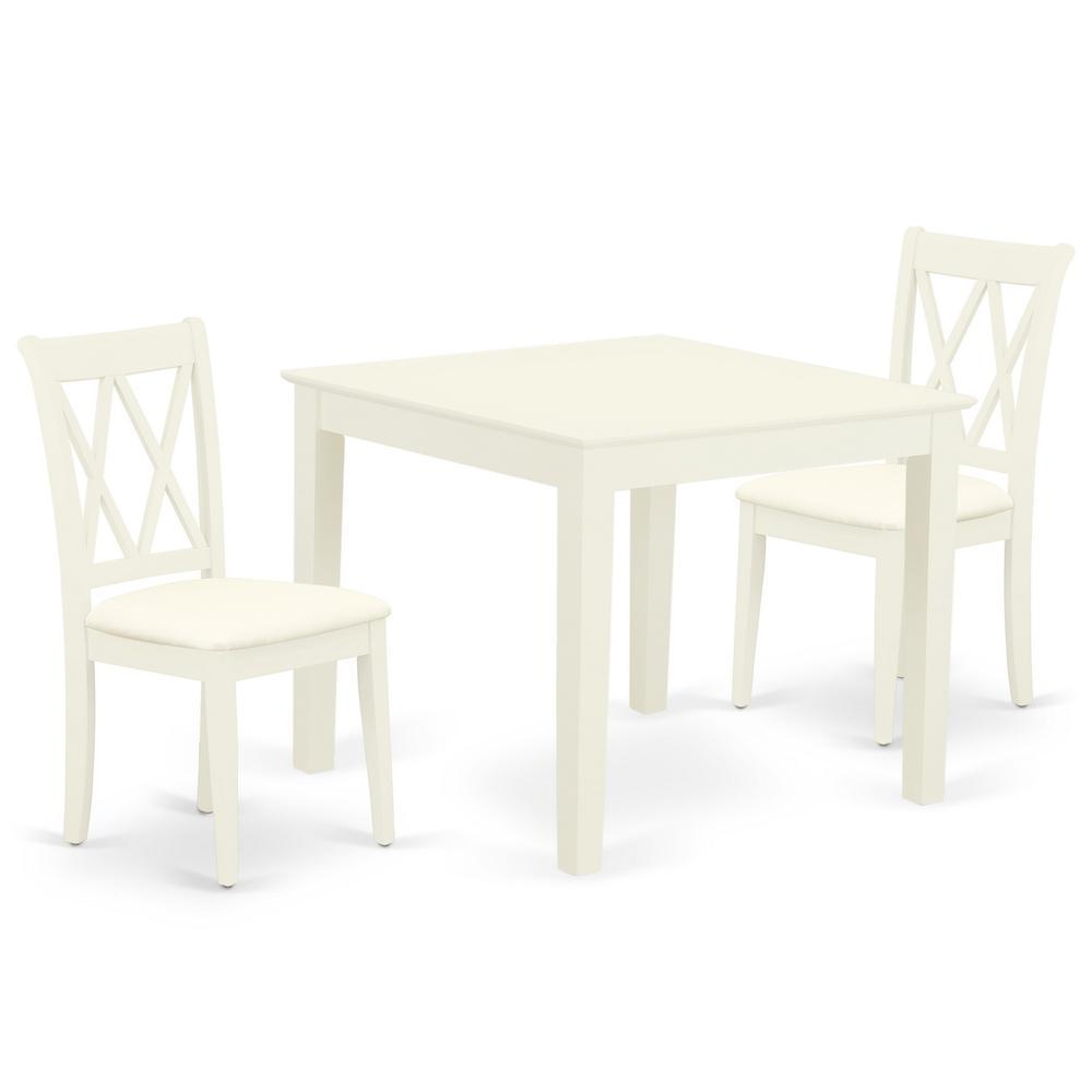 Dining Room Set Linen White, Oxcl3-Lwh-C