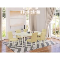 Dining Room Set Linen White, Doab7-Lwh-64