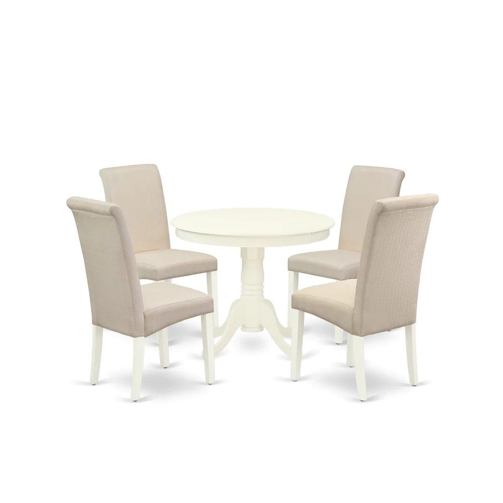 Dining Room Set Linen White, Anba5-Lwh-01