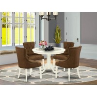 Dining Room Set Linen White, Hlfr5-Lwh-18