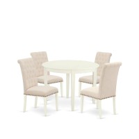 Dining Room Set Linen White, Bobr5-Whi-02