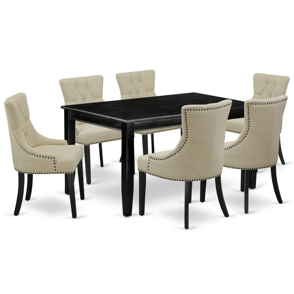 Dining Room Set Black, Dufr7-Blk-02