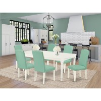 Dining Room Set Linen White, Doen7-Lwh-57