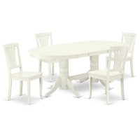 Dining Room Set Linen White, Vaav5-Lwh-W