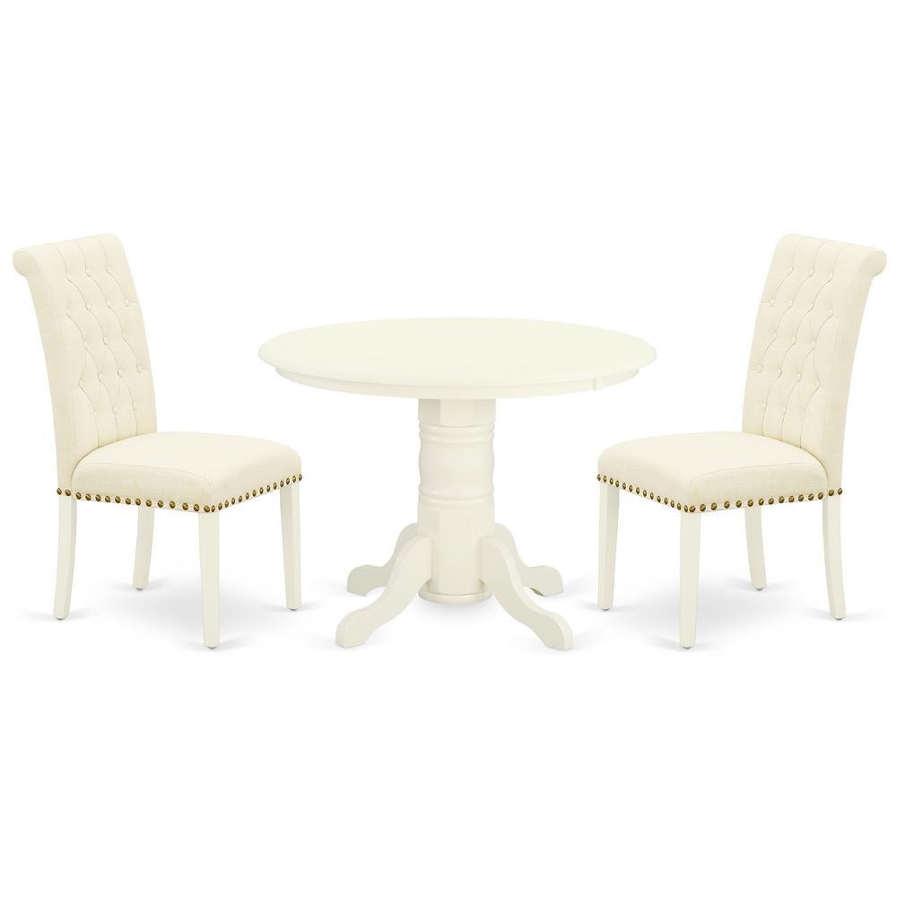 Dining Room Set Linen White, Shbr3-Whi-02