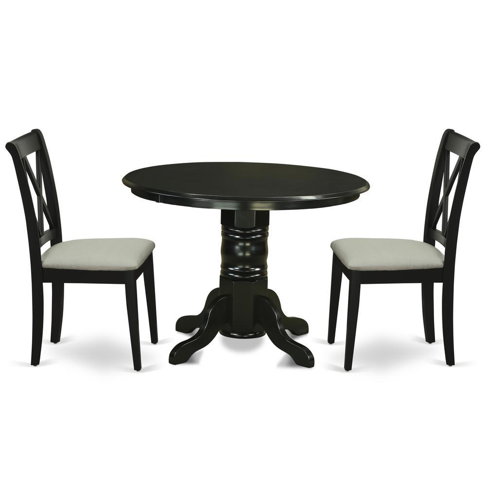 Dining Room Set Black, Shcl3-Blk-C