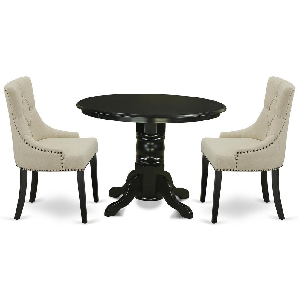 Dining Room Set Black, Shfr3-Blk-02