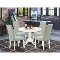 Dining Room Set Linen White, Hlce5-Lwh-15