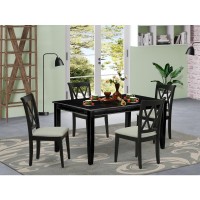 Dining Room Set Black, Ducl5-Blk-C