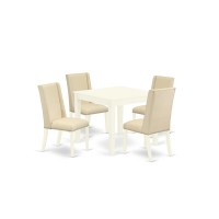 Dining Room Set Linen White, Oxfl5-Lwh-01