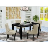 Dining Room Set Black, Dufr5-Blk-02