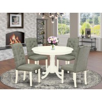 Dining Room Set Linen White, Hlel5-Lwh-07