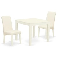 Dining Room Set Linen White, Oxba3-Lwh-01