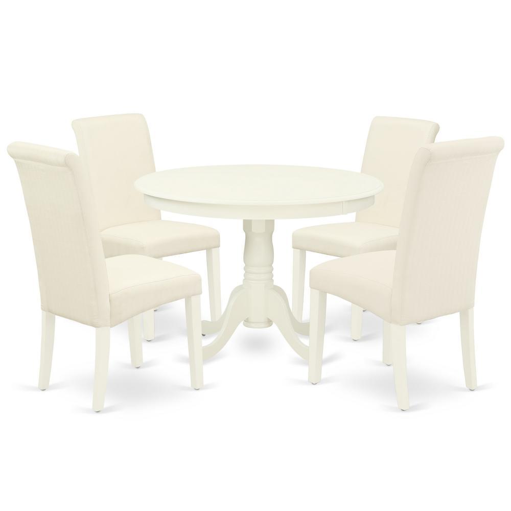 Dining Room Set Linen White, Hlba5-Lwh-01