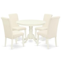 Dining Room Set Linen White, Hlba5-Lwh-01