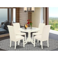 Dining Room Set Linen White, Hlba5-Lwh-01