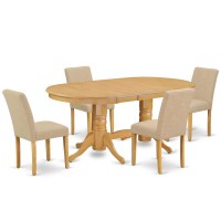 Dining Room Set Oak, Vaab5-Oak-04