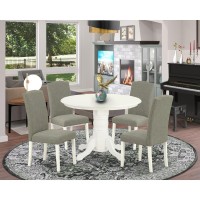 Dining Room Set Linen White, Shen5-Lwh-06