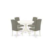 Dining Room Set Linen White, Hlen5-Lwh-06