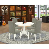 Dining Room Set Linen White, Hlen5-Lwh-06