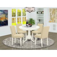 Dining Room Set Linen White, Hlab5-Lwh-02