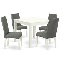 Dining Room Set Linen White, Oxdr5-Lwh-07