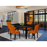 Dining Room Set Black, Duab5-Blk-61