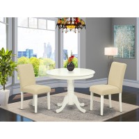 Dining Room Set Linen White, Anab3-Lwh-02