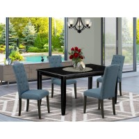 Dining Room Set Black, Duce5-Blk-21