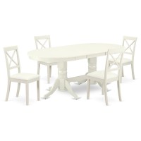 Dining Room Set Linen White, Vabo5-Lwh-Lc