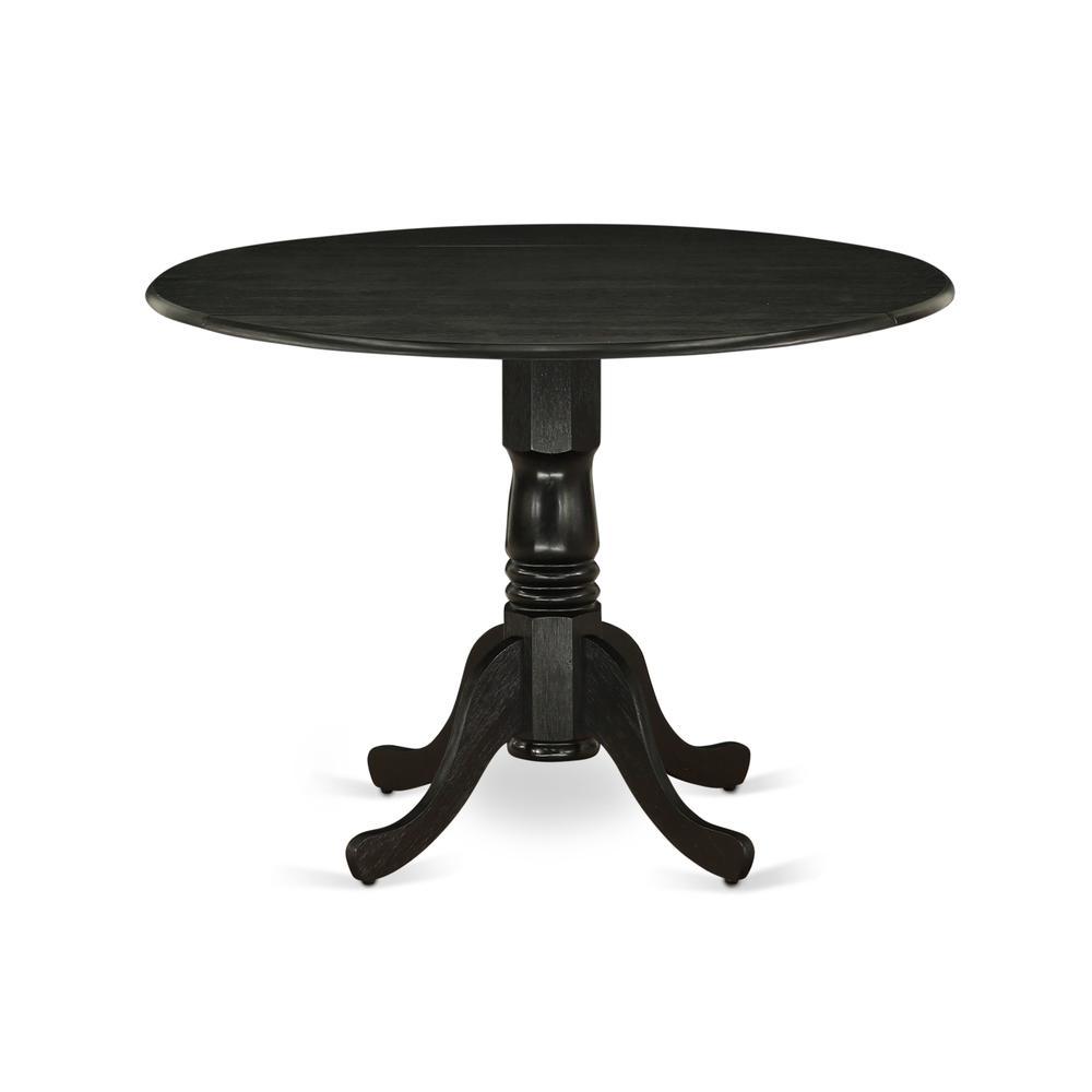 Dining Table Wirebrushed Black, Dlt-Abk-Tp