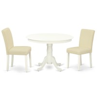 Dining Room Set Linen White, Hlab3-Lwh-64