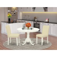 Dining Room Set Linen White, Hlab3-Lwh-64