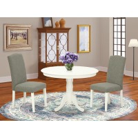 Dining Room Set Linen White, Hlen3-Lwh-06