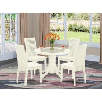 Dining Room Set Linen White, Ship5-Whi-C