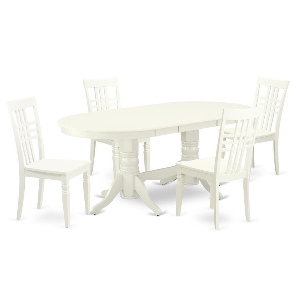 Dining Room Set Linen White, Valg5-Lwh-W