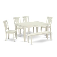 Dining Room Set Linen White, Weav6C-Lwh-W