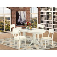 Dining Room Set Linen White, Vaad5-Lwh-Lc