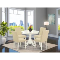 Dining Room Set Linen White, Anab5-Lwh-02