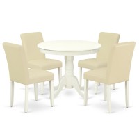 Dining Room Set Linen White, Anab5-Lwh-64
