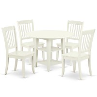 Dining Room Set Linen White, Suda5-Lwh-W