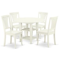 Dining Room Set Linen White, Suav5-Lwh-W